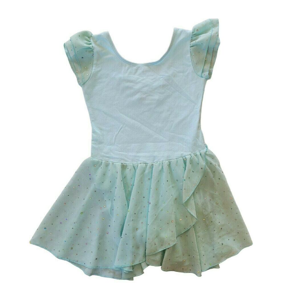 Girl's Light Blue Skirted Leotard